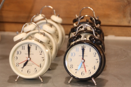 Alarm Clock Reservation Markers At Bath Mill Lodge